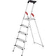 Hailo Hailo 8040-515 L80 Escalera para el hogar de aluminio Comfortline 5 pasos