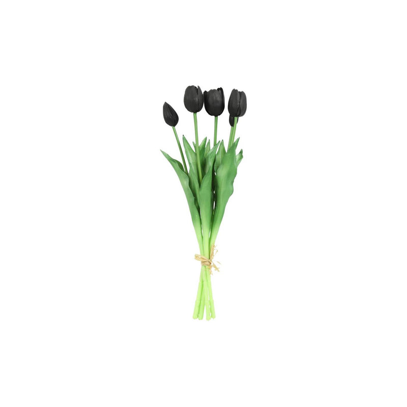 Mazzo artificiale di tulipani Countryfield neri 10x10x41 cm