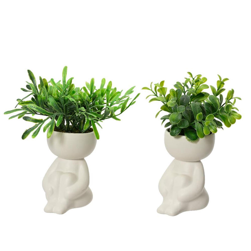 Decoris kunstplant in pot lichaam h16cm