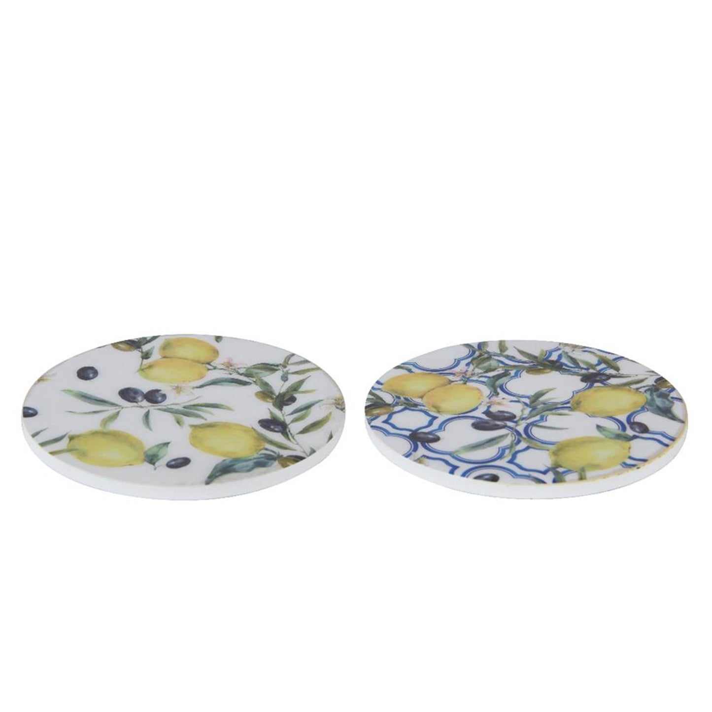 Sottobicchiere Decoris limone mdf dia10 cm 4 pezzi
