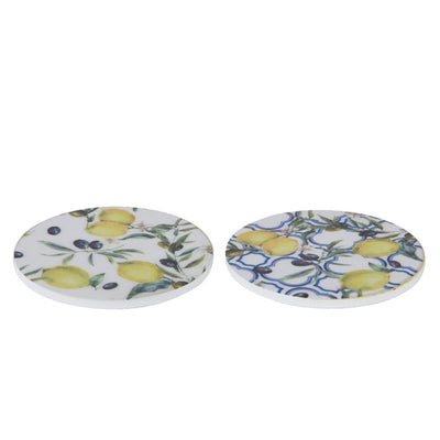 Sottobicchiere Decoris limone mdf dia10 cm 4 pezzi