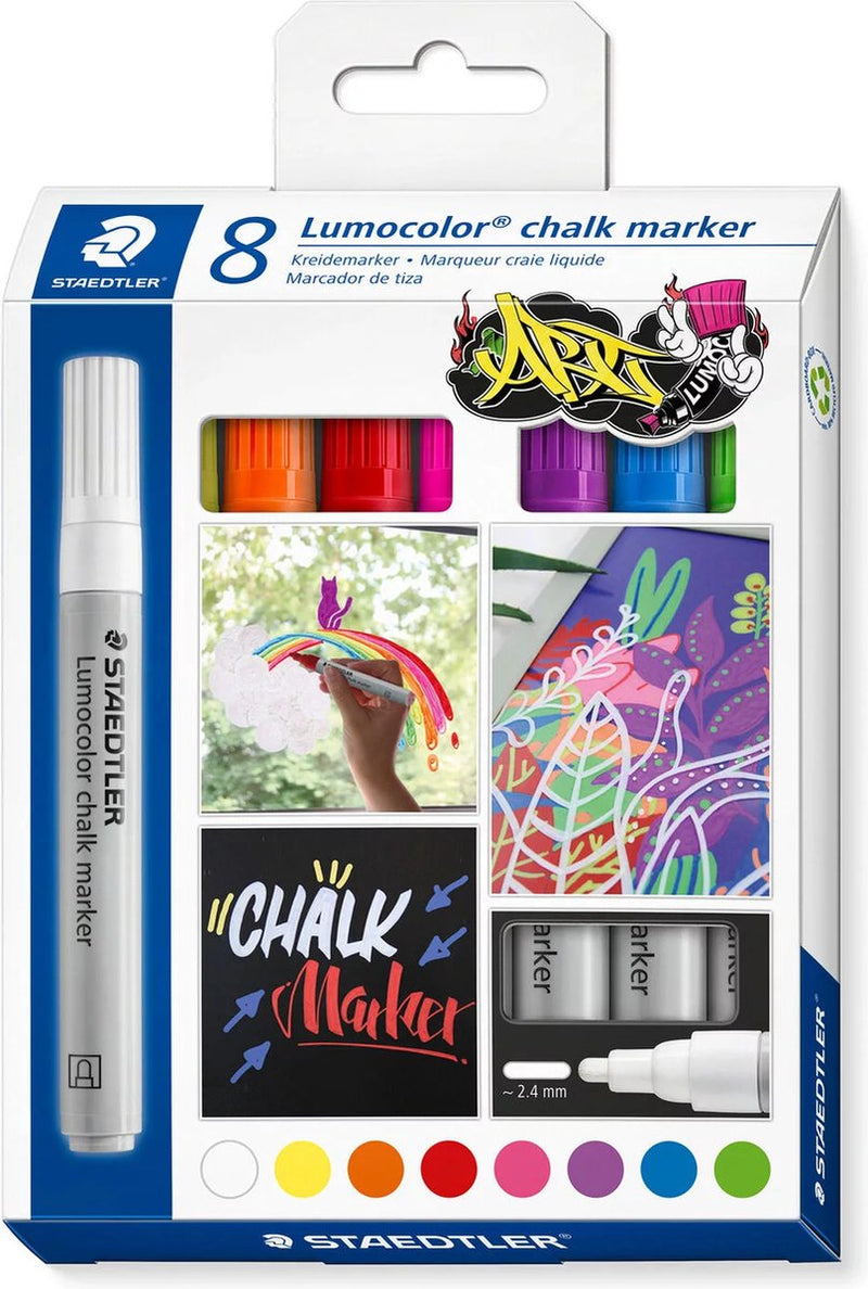 Set di pennarelli a gesso Staedtler lumocolor 8 colori