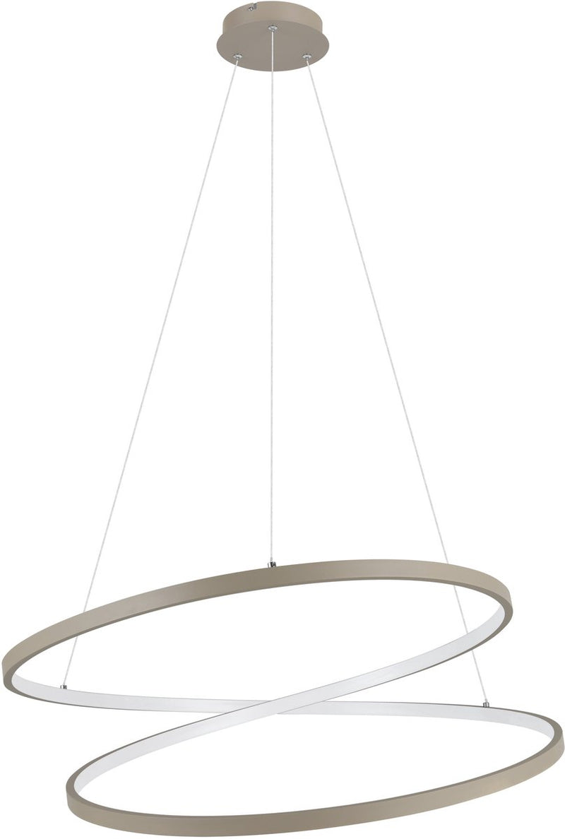 Eglo ruotale hanglamp - led - ø 70 cm - zandkleur beige wit