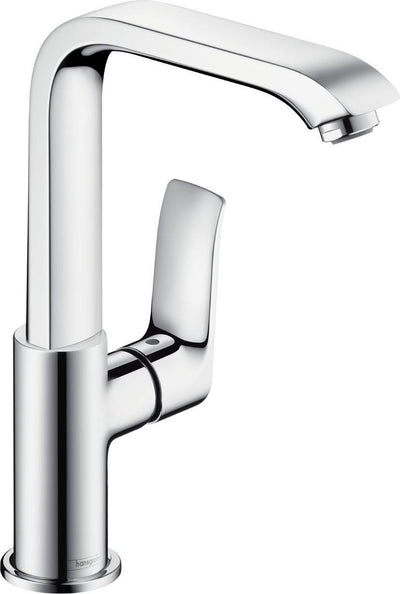 Hansgrohe Metris miscelatore monocomando lavabo 230 bocca alta e piletta push open - sporgenza bocca 155 mm