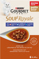 Cibo per gatti gourmet zuppa bagnata royale - salmone - 4 x 6x45g