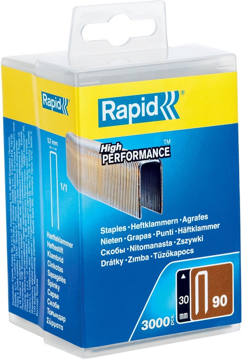 Rapido no. 90 punti a sella stretti 30 mm, 3.000 pezzi - 5000125