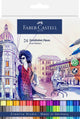 Faber-castell - pennarello acquerellabile duo - goldfaber - custodia 24 pezzi - pennello 0,6 mm - fc-164624