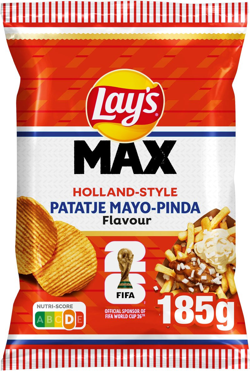 Lay's max ribbel chips fifa holland fries 10 x 185 gram