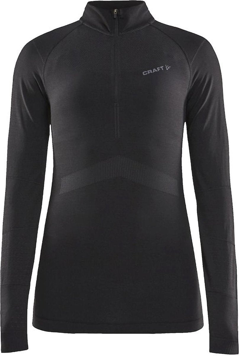 Camiseta térmica Craft Active Intensity con cremallera para mujer - talla m