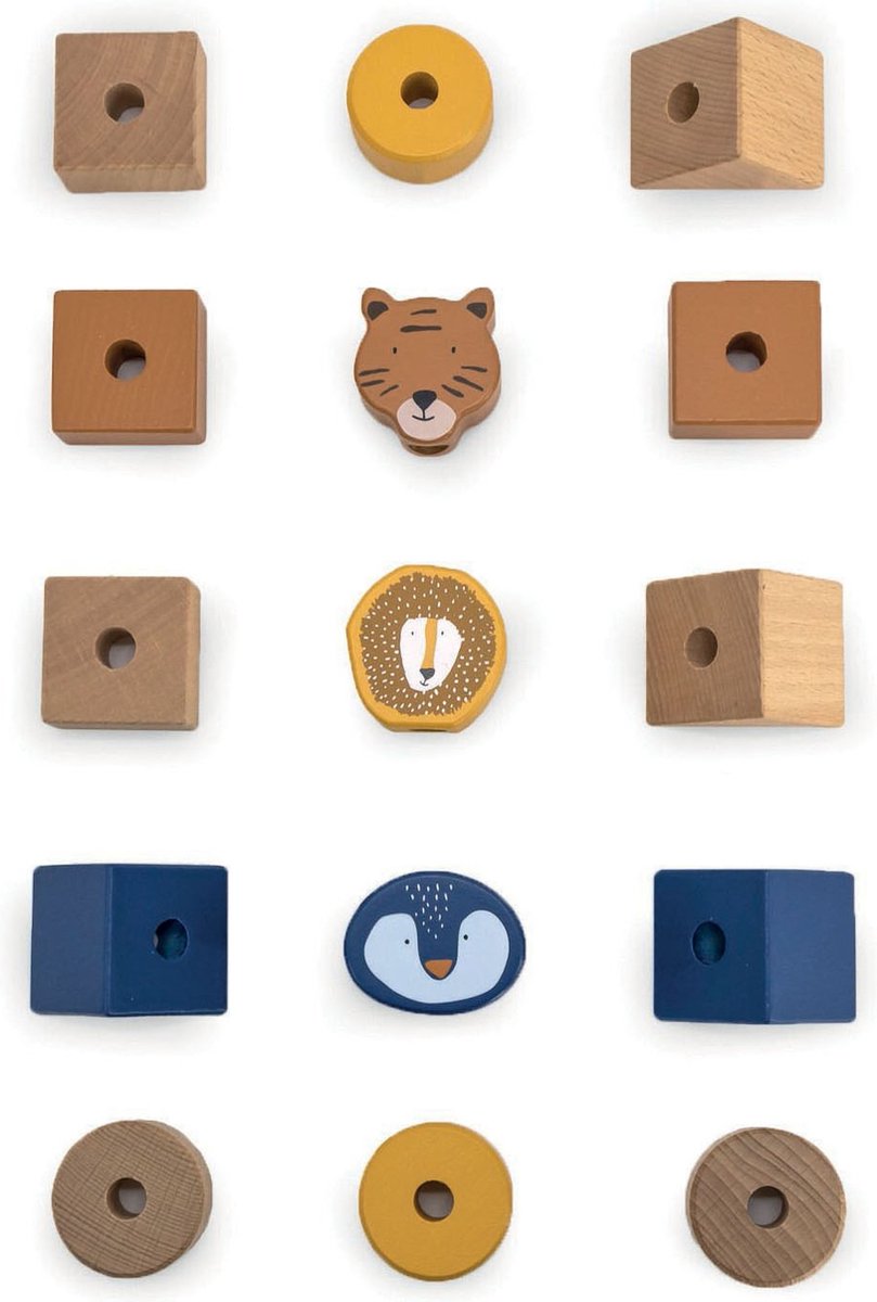 Trixie wooden stacking blocks wild animals, 16dlg.