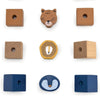 Trixie Wood IMpilation Blocks Wild Animals, 16dlg.