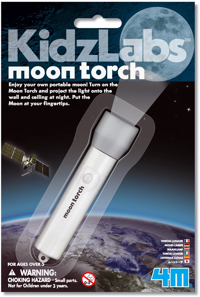 4m scienza e gioco - proietta la luna - batterie incluse - kidzlabs - 5+