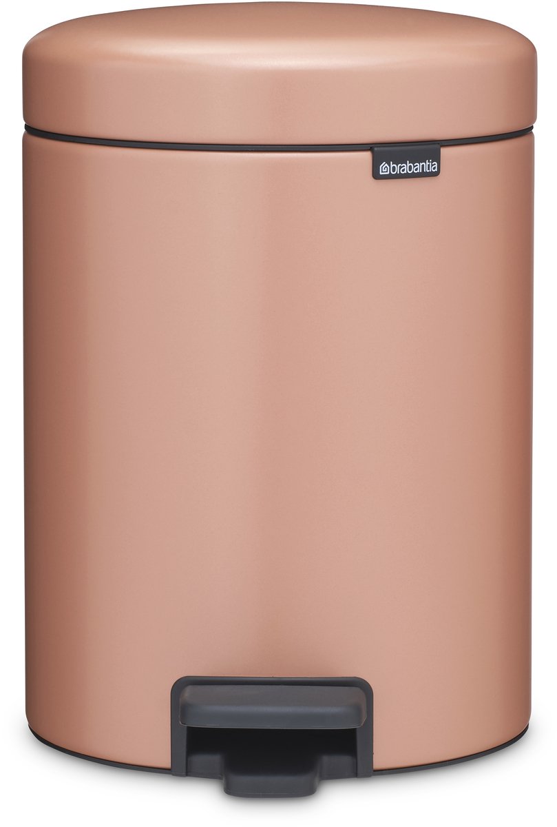 Brabantia newicon prullenbak - 5 liter - badkamer - warm copper