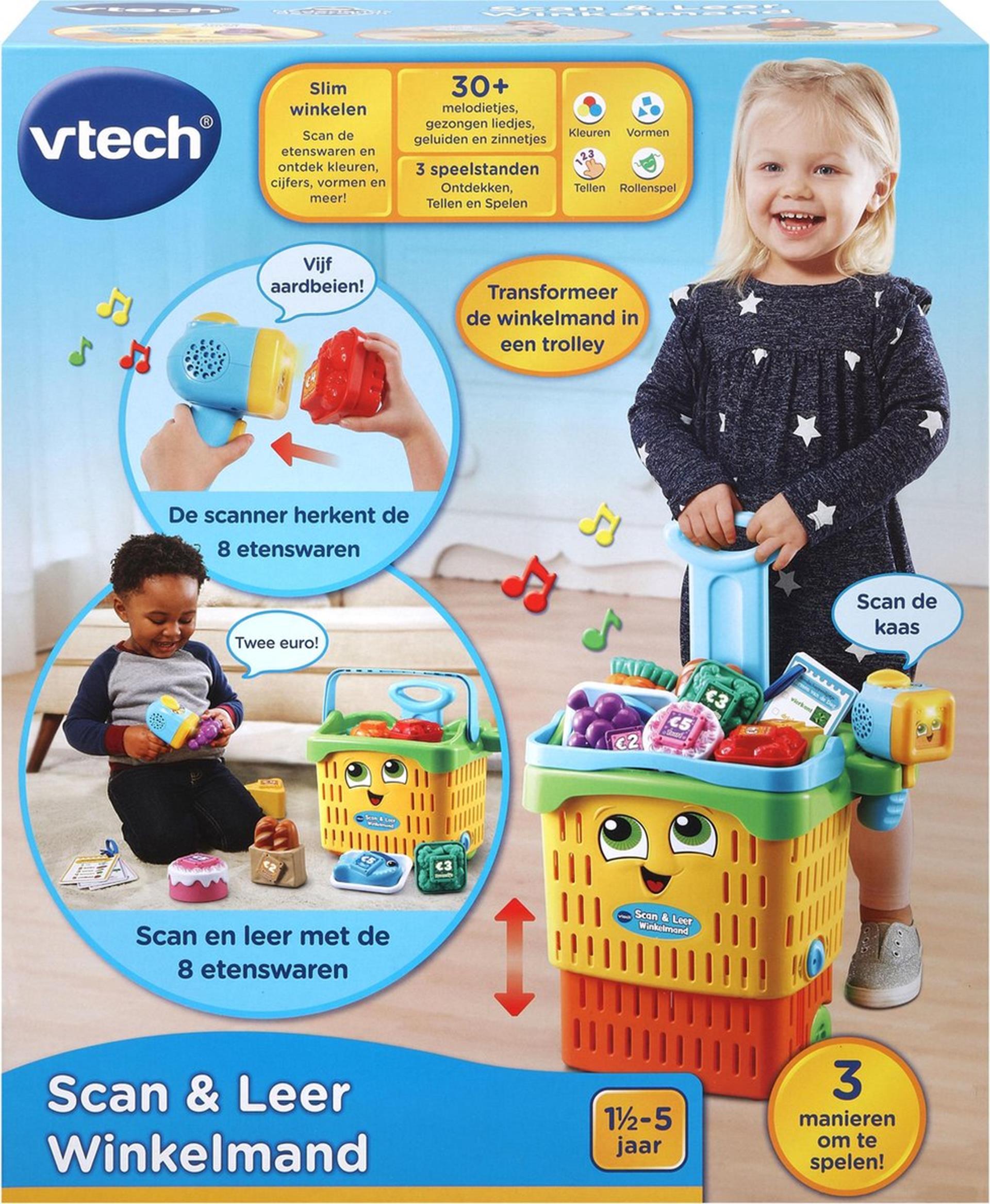Vtech Shopping Basket Scaning in pelle 19 x 32 x 29 cm giallo 13 pezzi