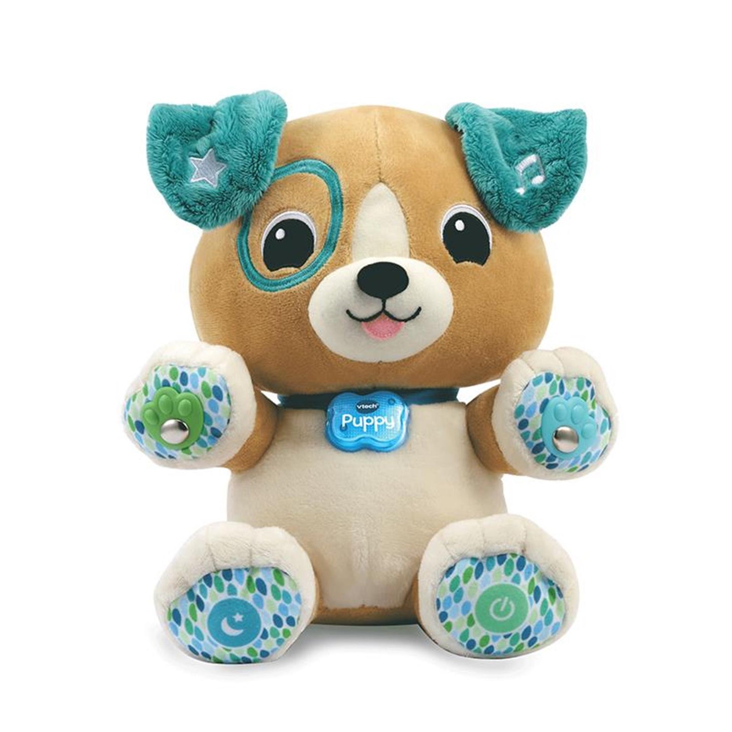 Vtech abrazo a mi cachorro interactivo peluche turquesa marrón