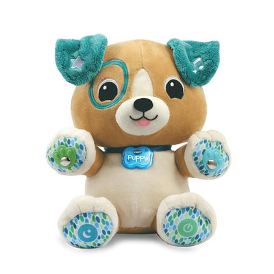 Vtech abrazo a mi cachorro interactivo peluche turquesa marrón