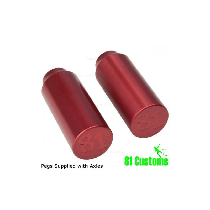 81 custom pegs pair - red