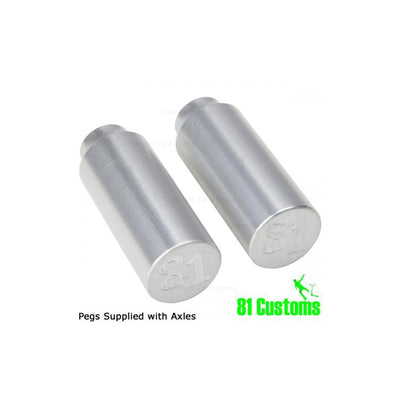 81 custom pegs pair - silver
