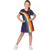 Studio 100 k3 verkleedjurk - regenboog blauw, 9-11 jaar