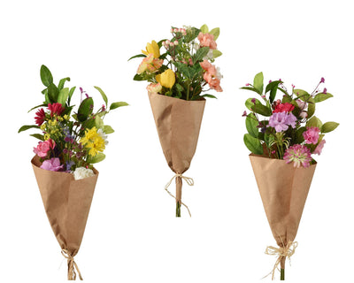 Decoris kunstbloemen zomerboeket h70cm