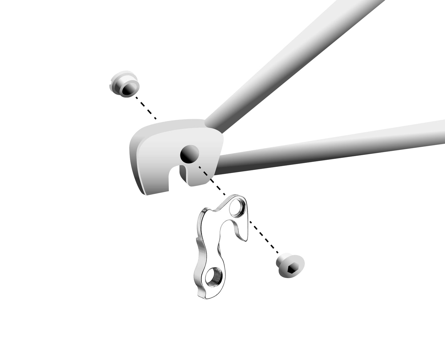 Union DeRailleurpad GH-137 con ajuste de tornillo M8X0.75