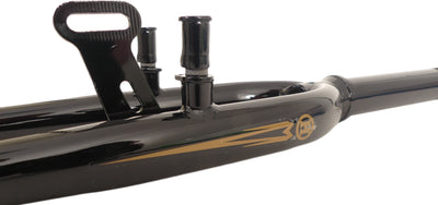 Voorvork hybride 28 met 1 1 8 vorkbuis - V-brake remnok en dynamohaak - zwart