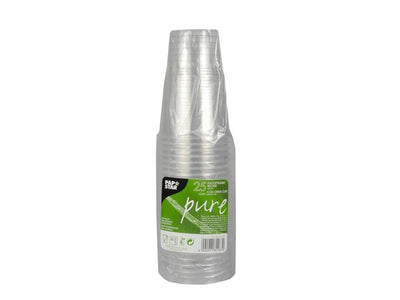 Papstar 25 bicchieri da bere pla puro 250ml cristallino