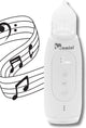 Pulitore nasale automatico Momini breezy - aspiratore nasale per bambini - autopulente - funzione musica - resistente all'acqua ipx6 - bianco