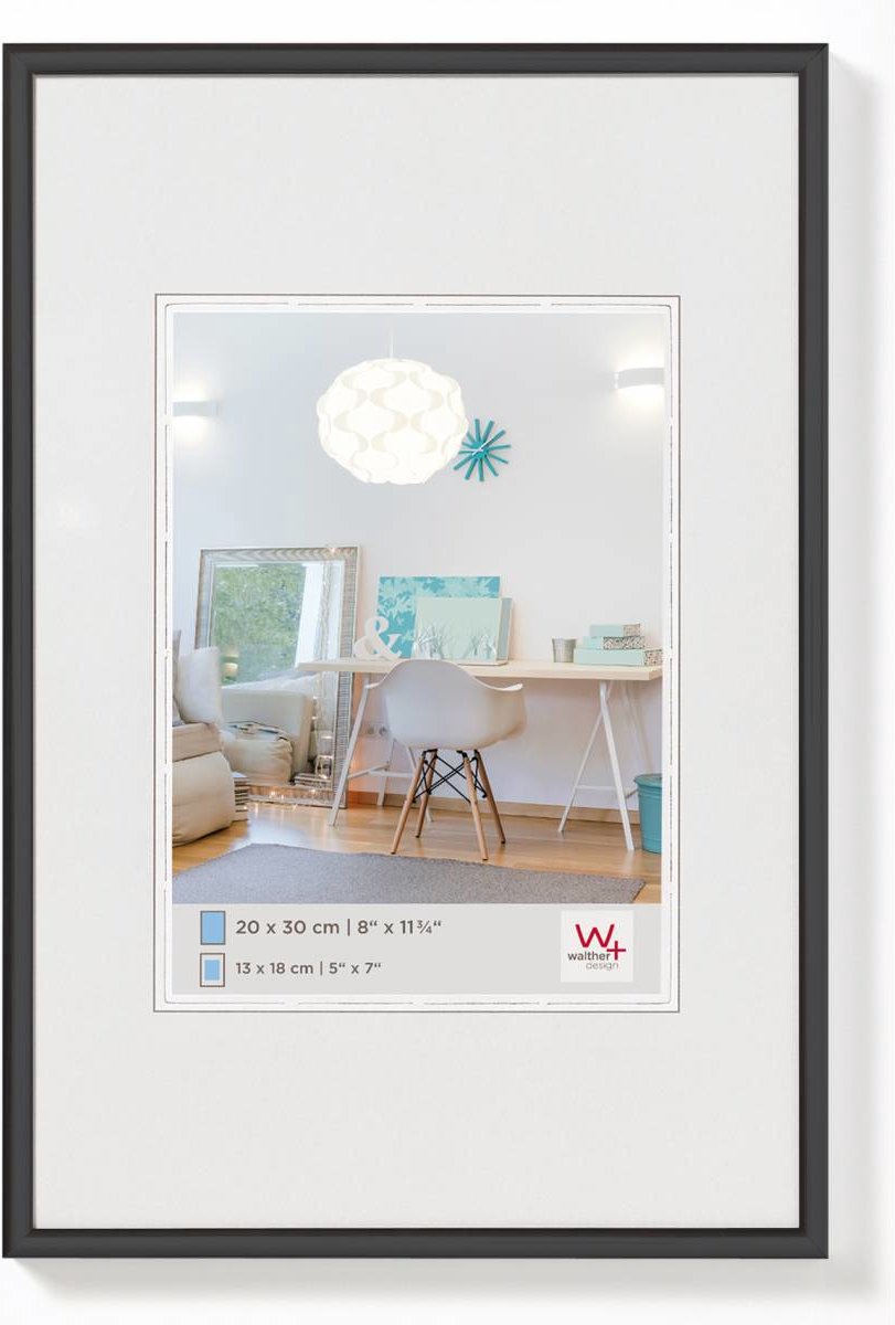 Walther new lifestyle - cornice in plastica - misura foto 70x100 cm - nera