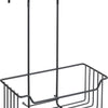 Wenko doucherek milo rvs zwart 25x36cm - zonder boren - doucherekje hangend - douchemand - douchecaddy ophangbaar