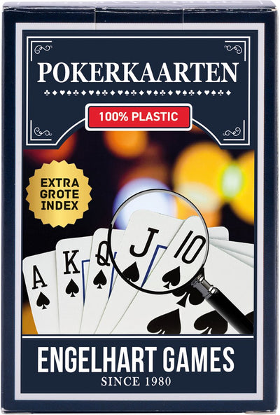 Cartas de póquer Engelhart – Índice grande – Cartas de juego en caja de cartón – Baraja de póquer – Juego de cartas para póquer y juegos de mesa –