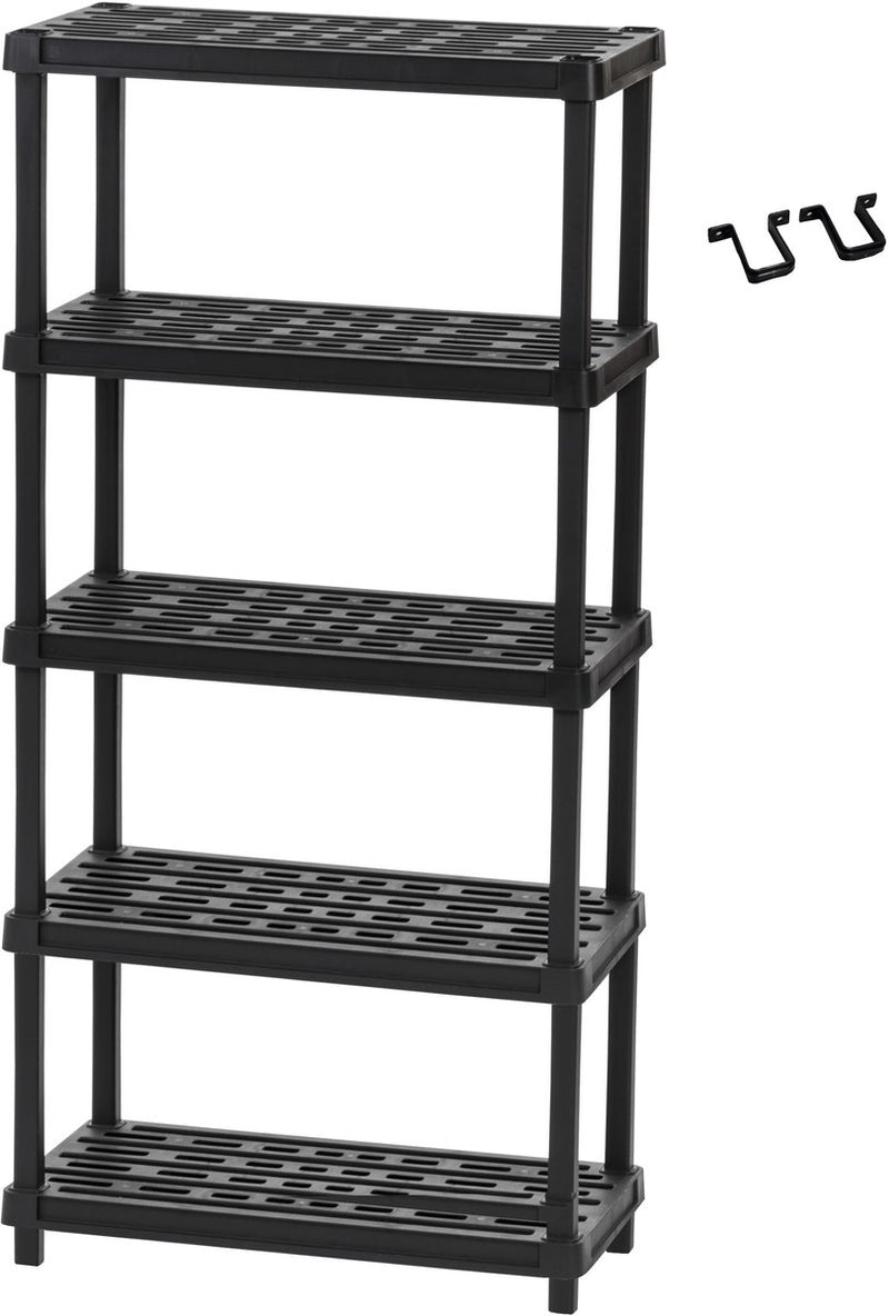 Scaffale portaoggetti Iris xl – 5 strati – extra large – resistente – nero