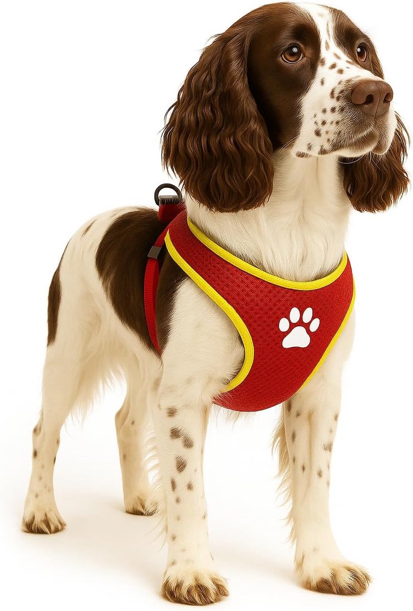 Arnés para perros Flamingo – arnés para perros – arnés para perros antitirones – arneses para perros – arnés para perros antitirones – step go tasha – rojo – talla l – a:58cm w:75-95cm x 20mm x 5mm
