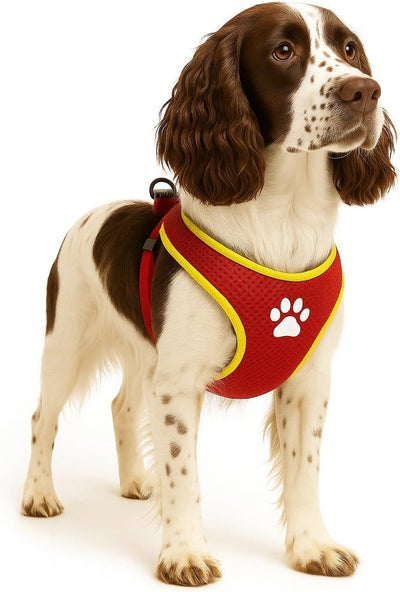 Arnés para perros Flamingo – arnés para perros – arnés para perros antitirones – arneses para perros – arnés para perros antitirones – step go tasha – rojo – talla l – a:58cm w:75-95cm x 20mm x 5mm