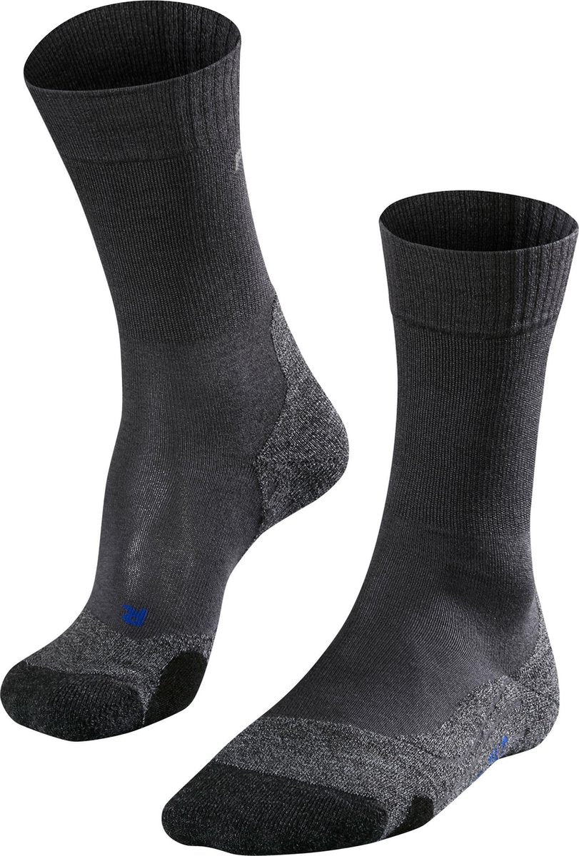 Falke tk2 cool anti-blaar dik lyocell functioneel materiaal wandelsokken heren grijs - maat 42-43