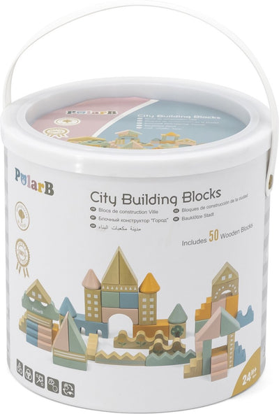 Juego de bloques de madera Polarb ® - ciudad