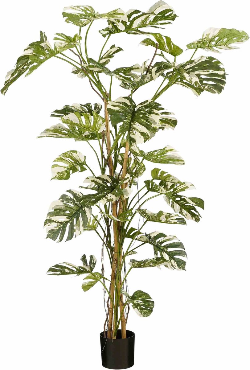 Mica decorations kunstplant monstera - 145x145x190 cm - polyester - groen