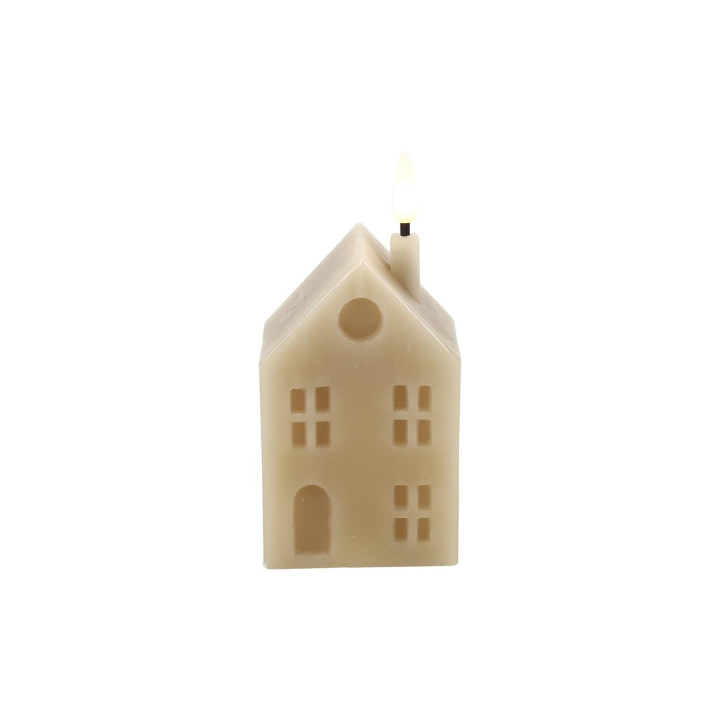 Countryfield led kaars huis s beige 5x6x14cm