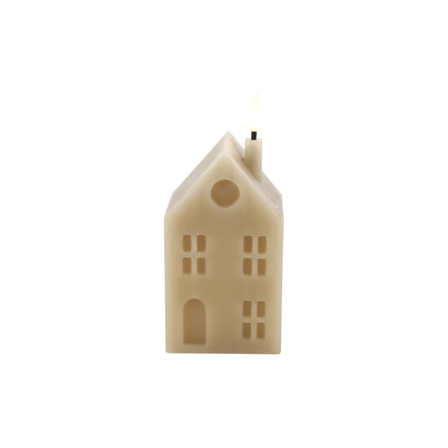 Casa portacandele LED Countryfield m beige 6,5x7,5x16 cm