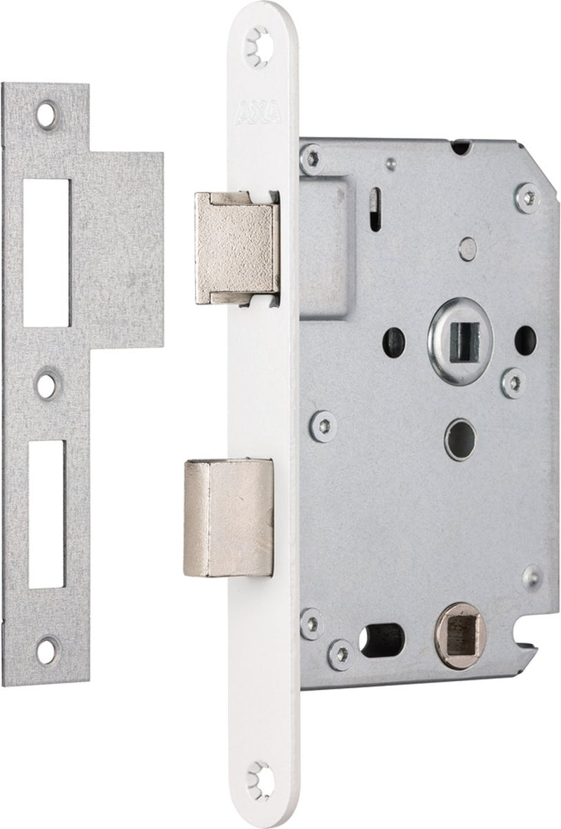 Serratura Axa 7165 - per WC bagno TL63-8 - serratura per porte interne con chiavi - piastra frontale in acciaio inox - incl. piastra di riscontro e dispositivi di fissaggio