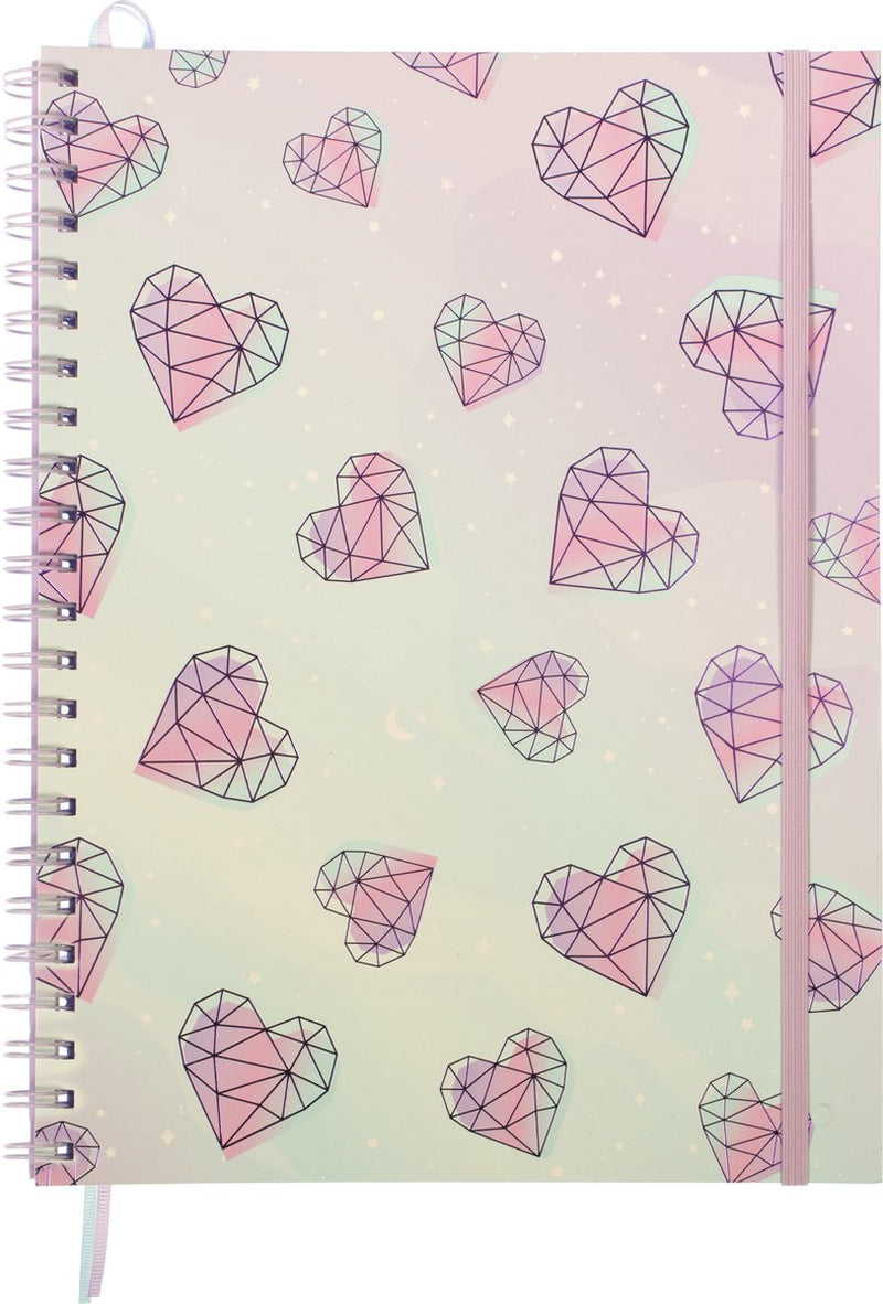 Libro a spirale Kangaro - galaxy girl - a4 - linea - 2 pezzi - k-pm410005