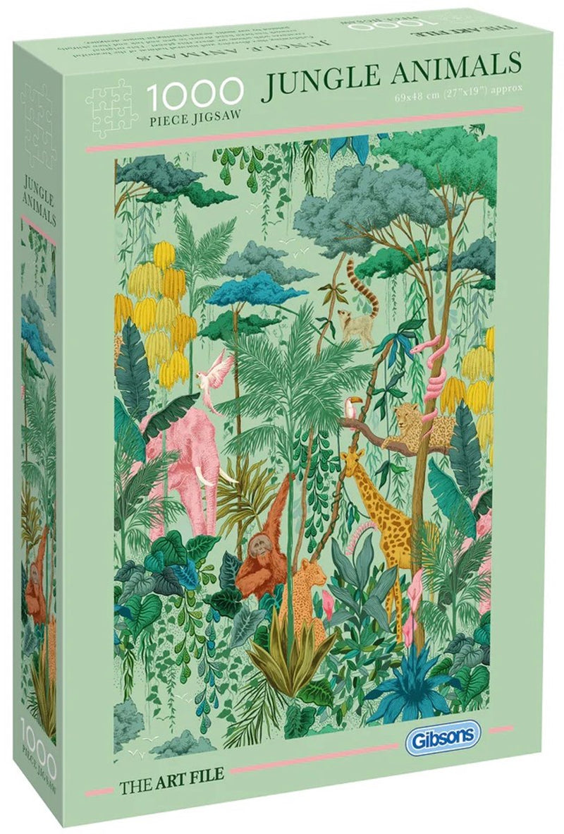 Gibsons - jungle animals (door the art file) - 1000 stukjes 48×69cm (b×h) - legpuzzel voor volwassenen