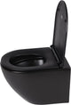 Differnz inodoro de pared sin borde compacto 49x36x37cm con asiento de cierre suave negro mate