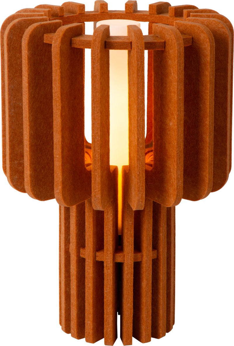 Lucide rollo - tafellamp - 1xe27 - terracotta - japandi