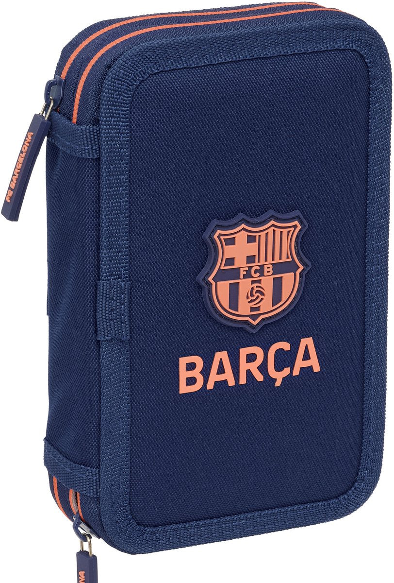 Fc barcelona gevuld etui - 29 stuks - 19.5 x 12.5 x 4 cm - polyester