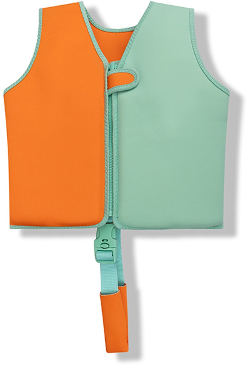 Choque vívido | Oranje Groen Swimming Vest 3-6 años