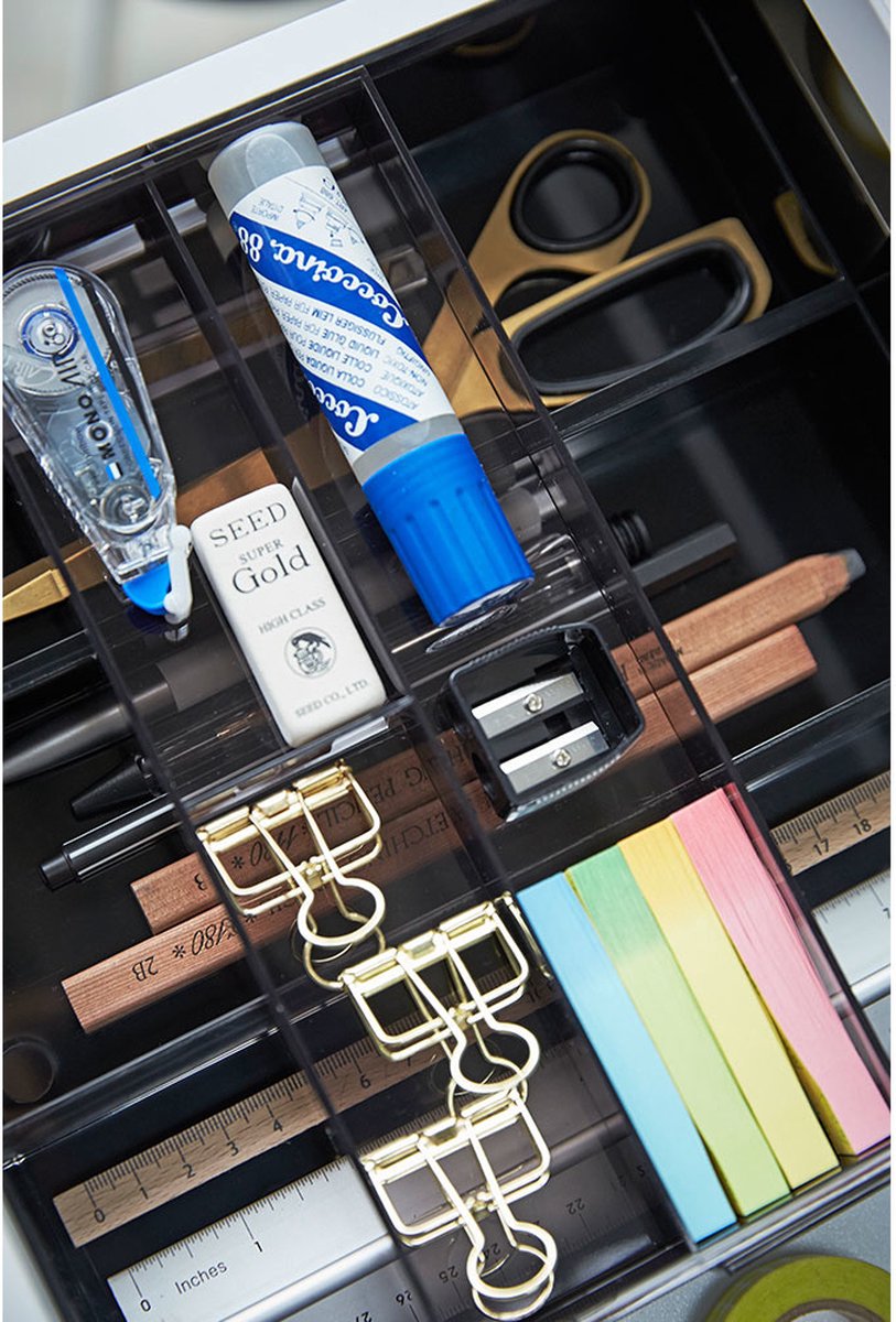 Yamazaki drawer organizer extendable - tower - white