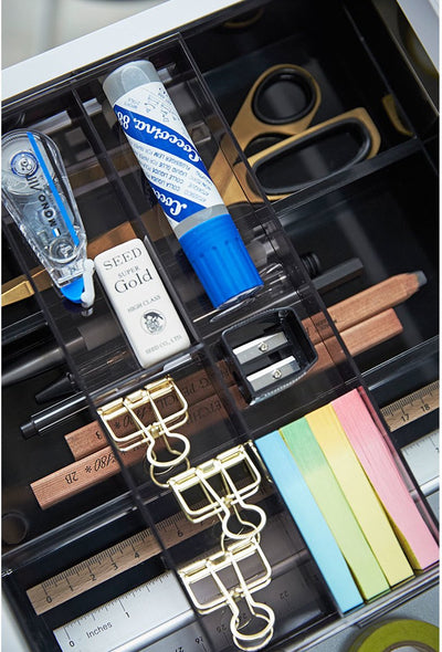 Yamazaki drawer organizer extendable - tower - white