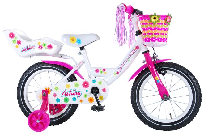 Bicycle per bambini di Vlatare Ashley - Girls - 14 pollici - Bianco - 95% assemblato