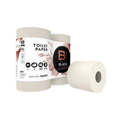 Carta igienica greengrow satinata nera 2 veli (40 rotoli da 400 fogli)